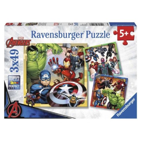 Ravensburger: Puzzle 3x49 db - Marvel hősök