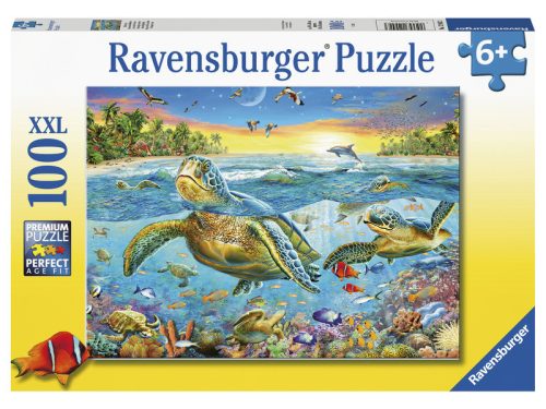 Ravensburger: Puzzle 100 db - Teknősök találkozója
