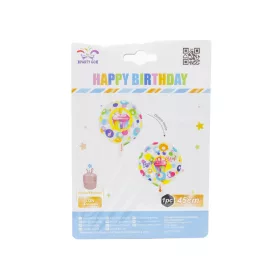   45 cm Happy Birthday fólia lufi, többféle- héliummal tölthetõ