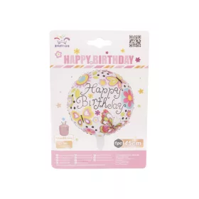 45 cm Happy Birthday fólia lufi, többféle, héliumm