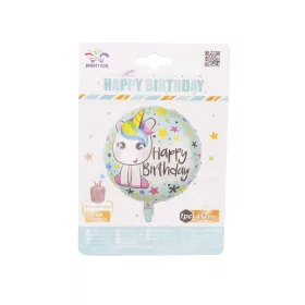 45 cm Happy Birthday fólia lufi, többféle- héliumm
