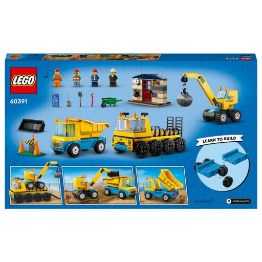 LEGO City 60391 Építõipari teherautók és bontógolyós daru