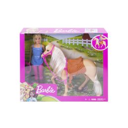 Barbie lovas szett babával