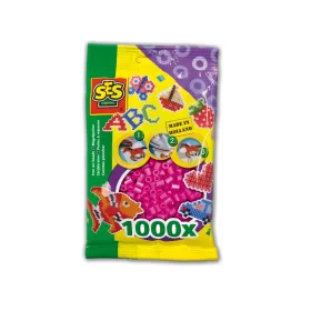 SES Vasalható gyöngy 1000 darabos - neon rózsaszín