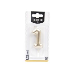 1-s szám gyertya ARANY 6 cm