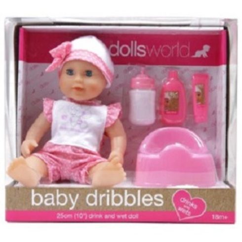 Baby Dribbles pisilő baba - 25 cm