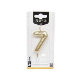 7-s szám gyertya ARANY 6 cm