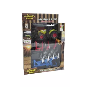 Zenélő világító traktor utánfutóval