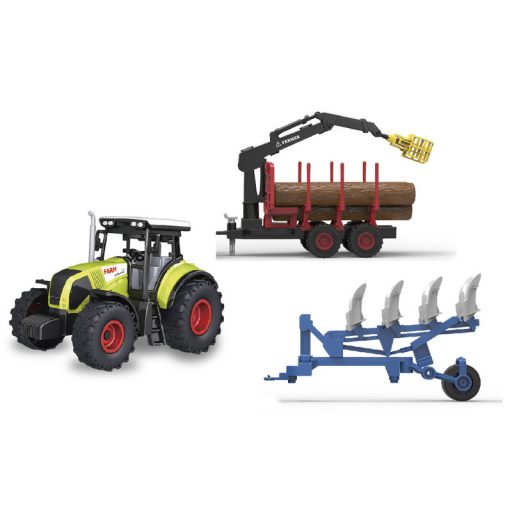 Zenélő világító traktor utánfutóval
