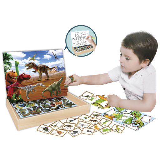 2IN1 mágneses puzzle - dínók, 95 db
