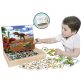 2IN1 mágneses puzzle - dínók, 95 db