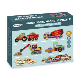 2IN1 mágneses puzzle - munkagépek - 75 db