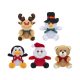 Karácsonyi plüss figurák 10 cm, 5 féle