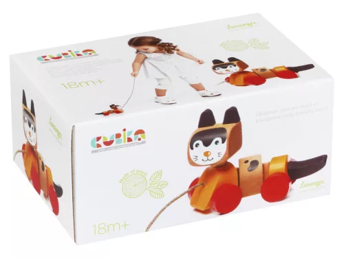 Cubika Sétáló cica fából