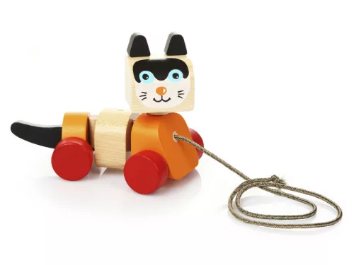 Cubika Sétáló cica fából