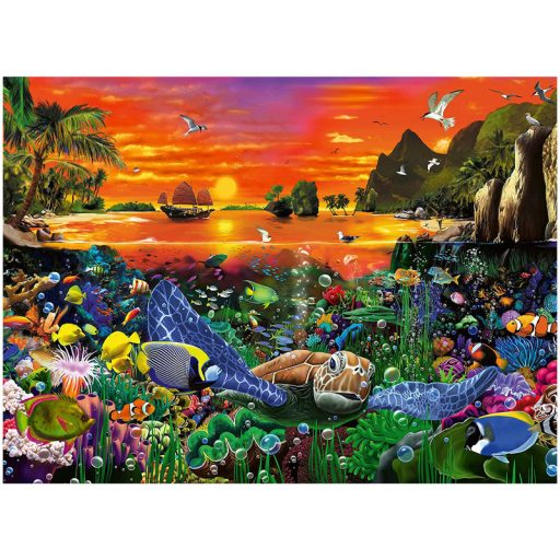 Puzzle 500 db - Teknős a korallzátonyon