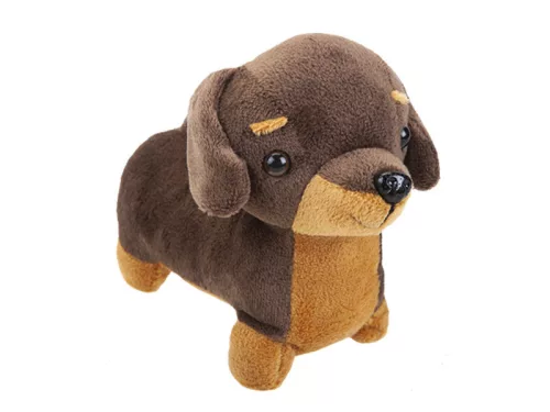 Tacskó kutya plüssfigura - 19 cm, többféle