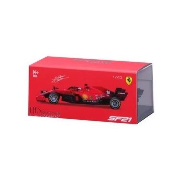   Bburago 1 /43 versenyautó - Ferrari, 2021-es szezon autó versenyzővel