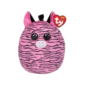   Ty Squish-a-Boos párna alakú plüss figura ZOEY, 30 cm - rózsaszín zebra