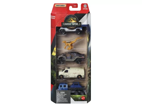 Matchbox Jurassic World kisautó 5-ös csomag