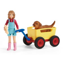 Schleich kirándulás kézikocsival - 42543