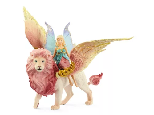 Schleich Tündér szárnyas oroszlánon