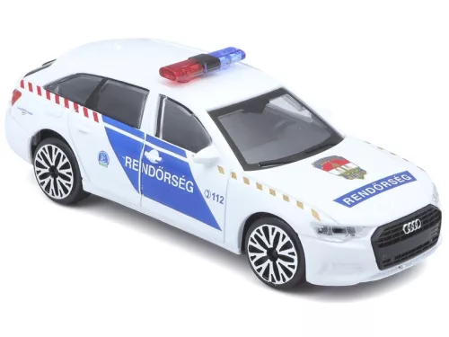 Bburago - Magyar Rendőrautó Audi A6 Avant 1:43