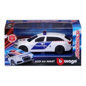 Bburago - Audi A6 szirénázó magyar rendőrautó 1:43
