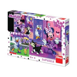 Egy nap Minnie egérrel 3 x 55 darabos puzzle