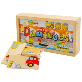 Fa autó mintás dominó