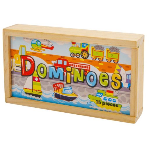 Fa autó mintás dominó
