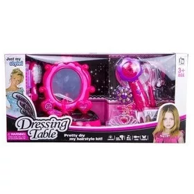 Zenélő és világító fésülködőasztal