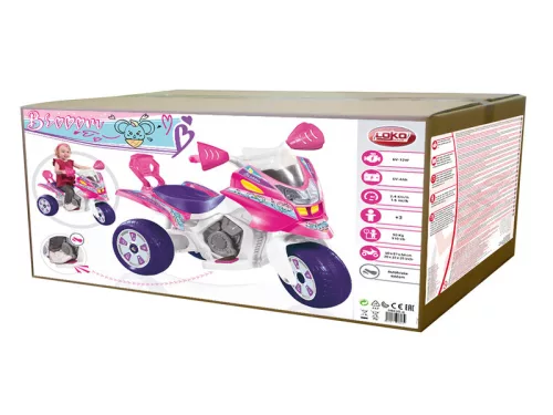Akkus 3 kerekű motor - lányoknak