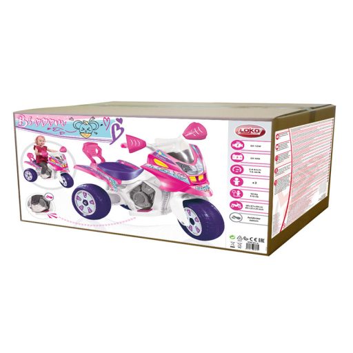 Akkus 3 kerekű motor - lányoknak