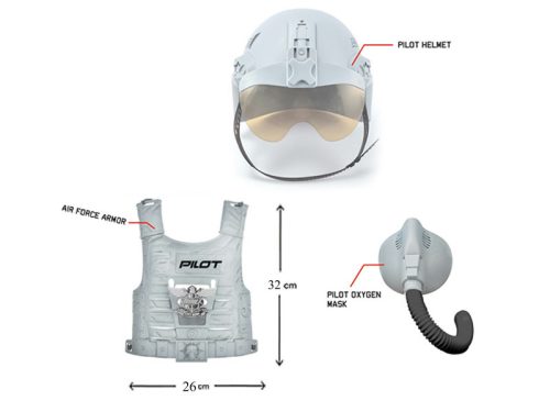 Pilóta szerepjáték készlet – sisakkal és kiegészítőkkel