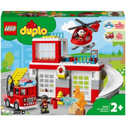 Lego Duplo - Town - Tűzoltóállomás és helikopter - 10970