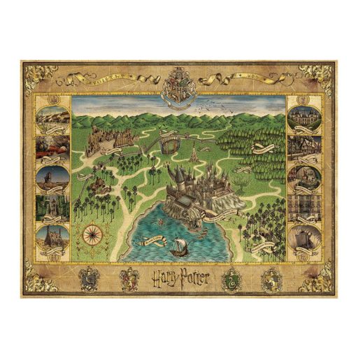Puzzle 1500 db - Roxfort térképe