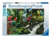 Puzzle 2000 db - Színes papgájok a dzsungelban