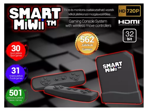 SMART MiWii vezeték nélküli HD játékkonzol, 562 játék