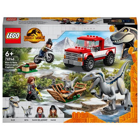 Lego Jurassic World - Kék és Béta velociraptorok elfogása - 76946