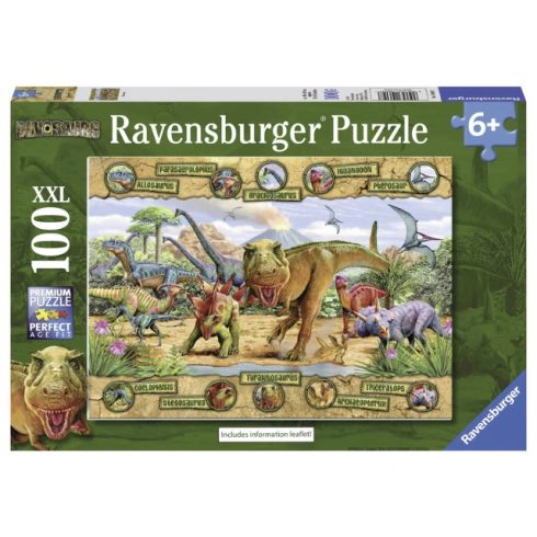 Ravensburger: Puzzle 100 db - Dinoszauroszok