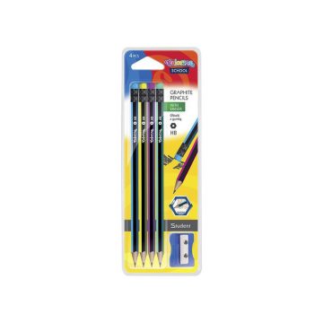 Colorino ceruzák radírral + hegyezővel 4 db