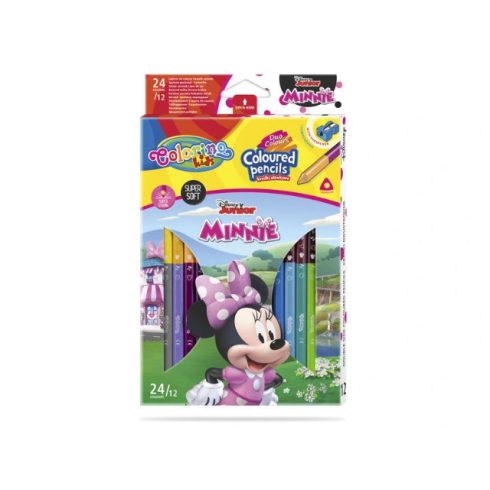 Colorino Kétoldalú háromszög alakú színes ceruza Minnie 12db