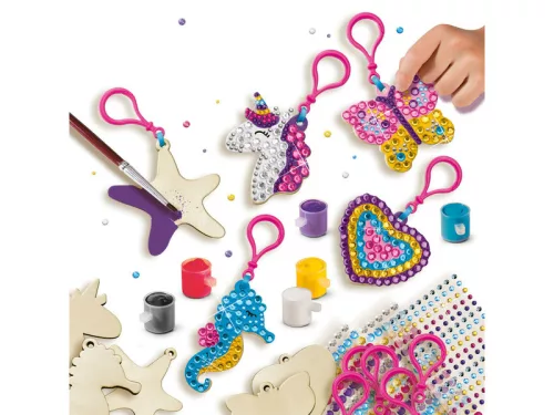 SES: Gyémánt kirakós fa kulcstartó