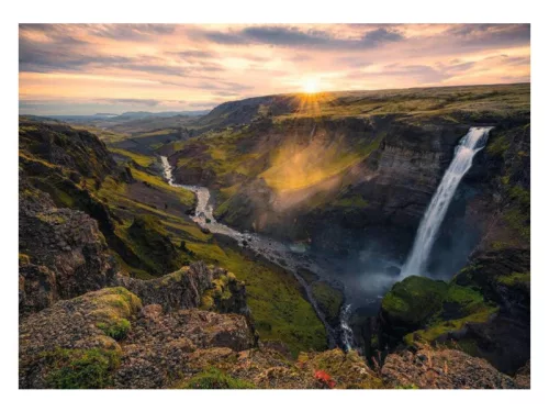 Ravensburger Puzzle 1000 db - Haifoss vízesés, Írország