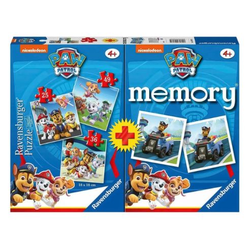 Ravensburger Puzzle 3IN1 + memóriajáték - Mancs Őrjárat