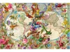 Puzzle 3000 db - Világtérkép és pillangók