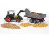 Bruder-Claas Nectis markolós traktor utánfutóval