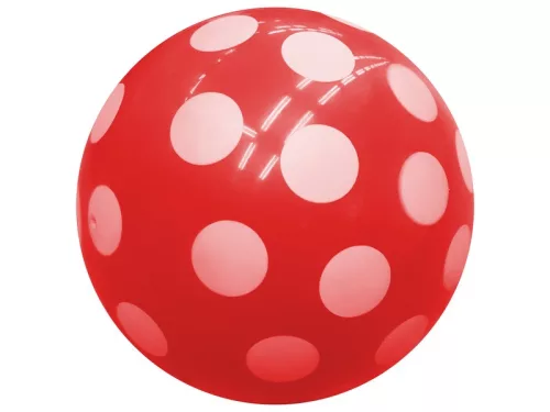 Pöttyös gumilabda 40 cm - többféle, fújatlan