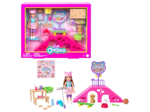 Barbie chelsea gördeszka park